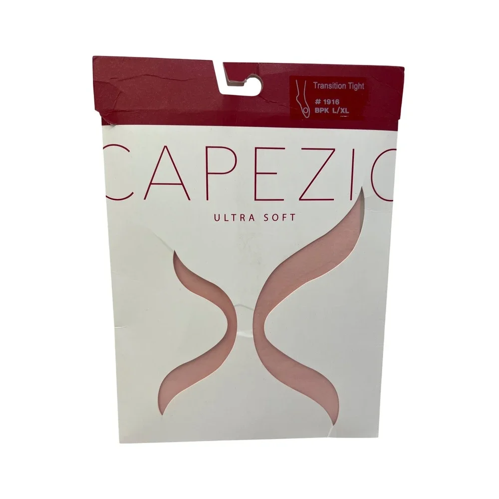 NIB Capezio Transition Tights L/XL Ballet Pink Ultra Soft Matte Semi-Opaque 1506